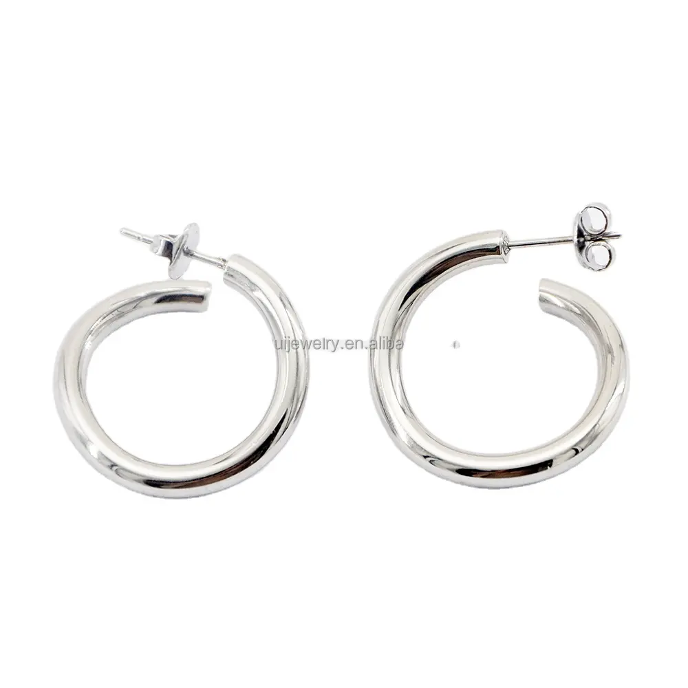 2022 New fashion custom stainless steel gold Plated Hoop earrings woman's earrings jewelry