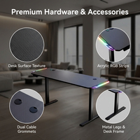 Bureau debout électrique intelligent avec contrôle par application, connectivité Wi-Fi et Bluetooth, mémoire de hauteur et fonctions de suivi de santé