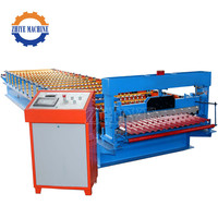 Ligne de formage de tôles ondulées pour toiture, machine à fabriquer des tuiles avec moteur, haute efficacité, contrôle PLC