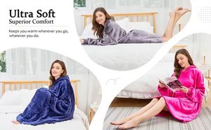 Eco-Friendly Modern <strong>Minecraft</strong> Kids' Oversized <strong>Hoodie</strong> Fleece Robe-Solid Color Printed Design Lightweight One Size - Product Image 4
