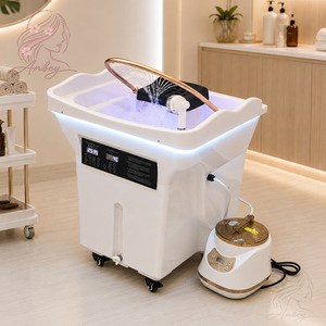Lit de spa capillaire portable haut de gamme <span class=keywords><strong>sans</strong></span> plomberie, équipement de salon coréen, fauteuil de lavage mobile avec bac - Product Image 4