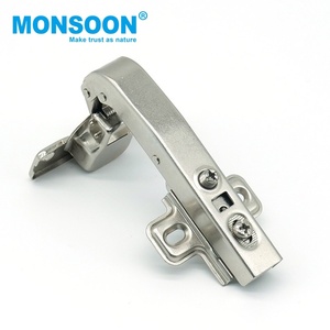 Charnière d'angle de meuble en nickel pour cuisine, 35 mm, ouverture à 90 degrés, réglable, fermeture douce, amortisseur - Product Image 1