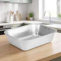 Barquettes de cuisson rectangulaires multicolores en aluminium antiadhésif, compatibles four et micro-ondes, boîtes repas jetables, capacité 125 ml, personnalisables