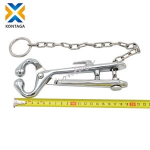 Pince à bec en acier inoxydable pour bovins à long manche avec <span class=keywords><strong>stabilisateur</strong></span> de vache à chaîne anneau de Traction OX support de taureau vétérinaire pour bétail - Product Image 5