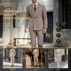 <span class=keywords><strong>Completo</strong></span> da <span class=keywords><strong>Uomo</strong></span> Slim Fit <span class=keywords><strong>Doppiopetto</strong></span> Marrone 2 Pezzi per Dropshipping - Abito Formale Casual da <span class=keywords><strong>Uomo</strong></span> per Affari - Vendita all'Ingrosso - Product Image 2