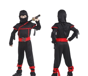 <span class=keywords><strong>Disfraz</strong></span> de Cosplay para Niñas, Personajes de Películas y Series de Televisión, <span class=keywords><strong>Ninja</strong></span> Negro y Dorado, Poliéster, para Fiestas de Halloween - Product Image 4
