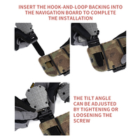 Ensemble de navigation tactique SIVI avec boussole LED et étui support GPS pour la chasse et le scoutisme sur gilet de poitrine