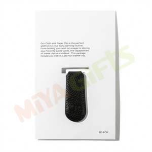 Aangepaste folie logo Pebble Lichi lederen bladwijzer magnetische boekenclip paginamarkering planner papier Oli clip notitieboek accessoire - Product Image 2