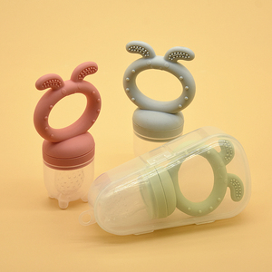 Venta al por mayor libre de BPA niño dentición juguete fruta comida alimentador chupete conejito silicona bebé mordedores - Product Image 6