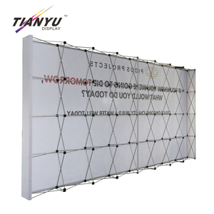 Thẳng Trắng căng thẳng vải Pop Up hiển thị quảng cáo đứng <span class=keywords><strong>Backdrop</strong></span> cho các sự kiện - Product Image 1