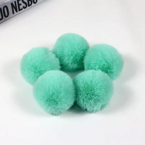 <span class=keywords><strong>Pompon</strong></span> en fourrure de lapin Rex de grand diamètre, <span class=keywords><strong>pompon</strong></span> en fourrure de lapin Rex en peluche - Product Image 5