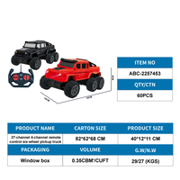 LK Toys Camionnette tout-terrain électrique télécommandée 27 MHz 4 canaux à 6 roues avec portée de 8 à 16 m, prête à l'emploi