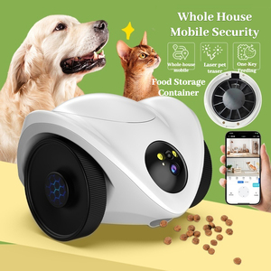 Custom Pet Interactive Toys Laser Teasing Camera Security Intelligent Pet Monitoring <strong>Robot</strong> With Remote Food Rewards Function - Product Image 6