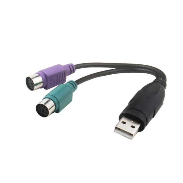 PS2 to USB Cable USB to PS/2 Plug Active USB to Dual PS/2 Adapter Keyboard Mouse Converter Adapter for the Keyboard PS2