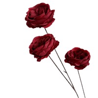 Neuheiten Handgefertigte Realistische Künstliche Blumen Drei Austin-Rosen Echt Aussehender Blumenstrauß Seiden-Modern-Weihnachtsblumen