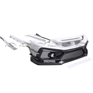 Pour Honda Civic 10ème génération FK8 Kits Carrosserie Style VRS en Carbone + FRP : Lame de Pare-chocs Avant, Spoiler, Jupes Latérales, Splittere, Canards, Garnitures, Grille - Product Image 4