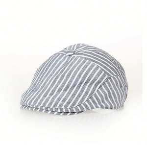 Chapeau béret pour enfants rayé d'hiver 100% coton motif rayé enfant tout-petit petit garçon bébé casquette casquette de newsboy - Product Image 5