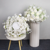 Vente en gros de centres de table de mariage en soie de 60 cm, arrangements floraux, boule de fleurs, centre de table, fleurs artificielles