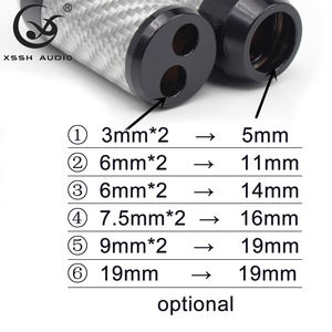 YIVO Audio DIY OEM HIFI-System Hi-End 14mm 16mm 2*8,5mm Massiv stahl Messing Koaxial Y Splitter Draht Kabel hose Stiefel Kupfer Metall - Product Image 6
