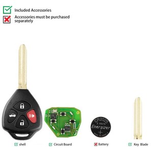 XHORSE XKTO22EN XKTO22 <span class=keywords><strong>Clé</strong></span> télécommande <span class=keywords><strong>universelle</strong></span> filaire style Toyota <span class=keywords><strong>plate</strong></span> à 4 boutons pour outil de <span class=keywords><strong>clé</strong></span> VVDI VVDI2 version anglaise - Product Image 3