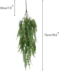 Artificiale Appeso Felci 2pcs <span class=keywords><strong>Felce</strong></span> di Boston Appeso Verde di Plastica Faux Piante per Parete Interna Al di Fuori Cesto Appeso Fioriera - Product Image 4