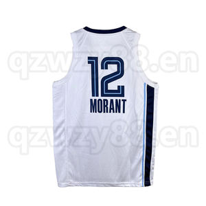 <span class=keywords><strong>Maillot</strong></span> de basket-ball Morant Memphis <span class=keywords><strong>Grizzlies</strong></span> pour homme, grande taille, séchage rapide, 100 % polyester, imprimé par transfert thermique, vêtements de loisirs d'extérieur - Product Image 2