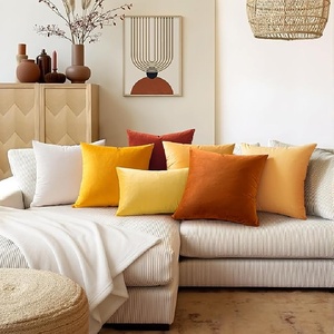 Housse de <span class=keywords><strong>coussin</strong></span> décorative en velours 50x50cm <span class=keywords><strong>coussin</strong></span> doux pour canapé-<span class=keywords><strong>lit</strong></span> chaise noël Halloween décor - Product Image 3