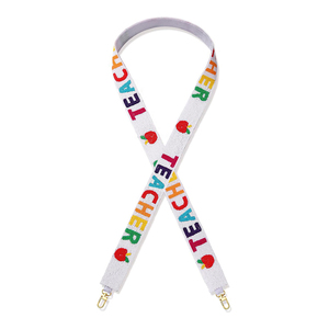 Borsa fatta a mano in maglia Boho con motivo <span class=keywords><strong>Apple</strong></span> tracolla con perline regalo per il giorno degli insegnanti - Product Image 1