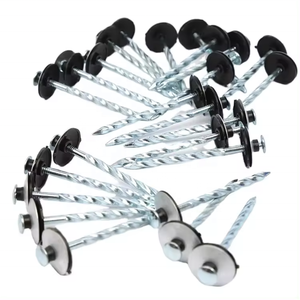Clous pour tuiles en ardoise galvanisée de haute qualité avec rondelles, adaptés à la construction de toitures, disponibles en plusieurs tailles - Product Image 1
