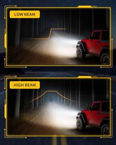 Lampu Depan LED DOT 7 Inch 150W 24V Hi/<span class=keywords><strong>Lo</strong></span> Beam Putih DRL Lampu Sein Amber Dual-Beam Projector untuk Defender 90/110 - Product Image 4