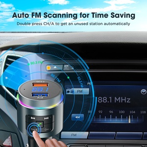 Agetunr bh442 tự động quét tần số FM Transmitter 18W QC3.0 sạc nhanh 9 chế độ ánh sáng kích hoạt điện thoại điều khiển bằng giọng nói xe Mp3 Máy nghe nhạc - Product Image 3