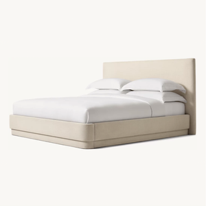 Sassanid OEM, Новое поступление, американский белый дуб, набор для спальни, коллекция, кровать с полностью обивкой из ткани - Product Image 2