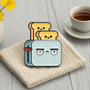 Broche amusante en forme de grille-pain, broche de dessin animé mignonne, broche créative de style Ins, épingle adorable et unique, design créatif - Product Image 5