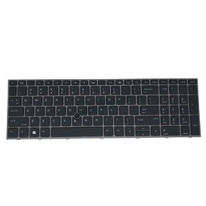 Clavier rétroéclairé US pour <span class=keywords><strong>HP</strong></span> <span class=keywords><strong>ZBOOK</strong></span> 15 <span class=keywords><strong>17</strong></span> G3 <span class=keywords><strong>G4</strong></span> Espagnol Noir avec cadre Clavier Pointeur mobile Jeu de vis 848311 B71 9Z NCGBC 00W - Product Image 1