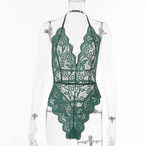 Mono de encaje sexy con escote en V profundo, lencería sexy 2908 - Product Image 1