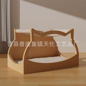 Cama de madera transfronteriza para mascotas, uso doméstico, cama de ocio para gatos de madera maciza, cama de descanso para mascotas pequeñas para todas las estaciones - Product Image 3