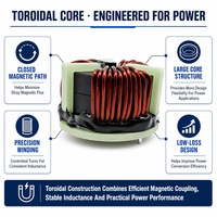 Inducteur de mode commun toroïdal T30 20 20, filtre de puissance à courant élevé, inducteur PFC pour onduleurs industriels, systèmes photovoltaïques et serveurs IA