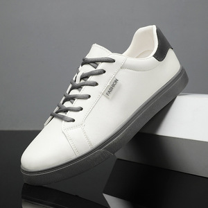 Baskets de sport tendance pour hommes en cuir véritable respirant à lacets – Idéales pour l'hiver et toutes les saisons, style décontracté et skateboard - Product Image 3