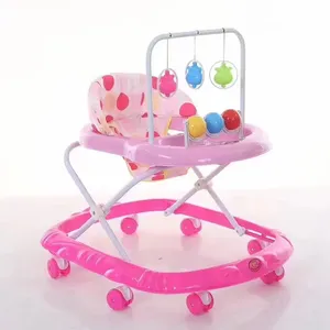 Marchette pour bébé à 3 niveaux de hauteur avec différentes lumières musicales, apprendre à marcher, Table d'alimentation à 8 roues, jouets pour bébé bon marché, produit fabriqué en turquie