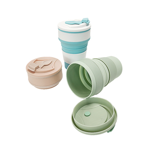 Sport <b>Mug</b> Folding Cup Coffee Foldable Silicon Bpa Free Collapsible Travel Food Grade Silicone with Minimalist Color <b>Box</b> - Product Image 4