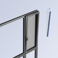 Ventana Corredera de Aluminio con Malla de Acero Inoxidable de Apertura Horizontal, Aislamiento Térmico para Apartamentos, Nueva Moda