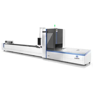 Automatic laser cutter manufacturer square round ss ms metal iron stainless steel tube fiber laser pipe cutting machine