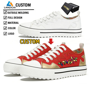 Chaussures décontractées en <span class=keywords><strong>toile</strong></span> pour femmes, style basketball, à lacets, avec logo personnalisé, prix d'usine - Product Image 1