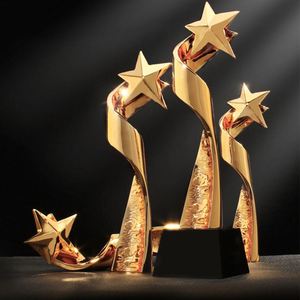 Hot Selling Unique Design, Gold Color Crystal <b>Star</b> Shape Trophy for Souvenir Gift/ - Product Image 2