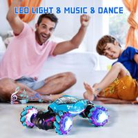 Auto de Acrobacias a Control Remoto de 2.4Ghz, 4WD, Transformable, con Sensor de Gestos, Juguete para Niños y Niñas