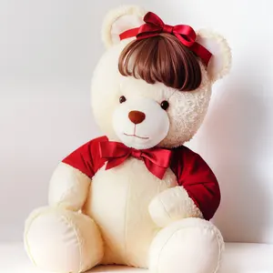 Teddy Bear kustom logo merek pakaian grosir coklat Teddy boneka beruang mainan untuk hadiah anak-anak