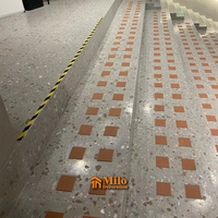 Panneaux de carreaux de terrazzo en ciment préfabriqué Jeu de marches et contremarche d'escalier