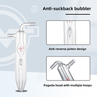 Bouteille d'absorption d'huile anti-refoulement en borosilicate haute résistance, type boule droite, avec piège à froid OEM