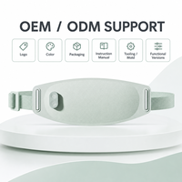 Ceinture de massage chauffante vibrante rechargeable verte avec 5 modes, 2 niveaux de chaleur, batterie 3000 mAh, chargement Type-C pour la taille