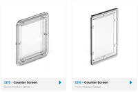 Pantalla de contador de ventana 2215 2216 PC transparente Inspección circular 2220 Sellado de policarbonato Mesan IP64 Cubierta de caja transparente